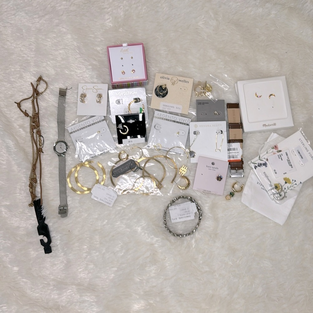 Lot of broken or missing piece jewelry sterling silver gold clad Alexis Bittar